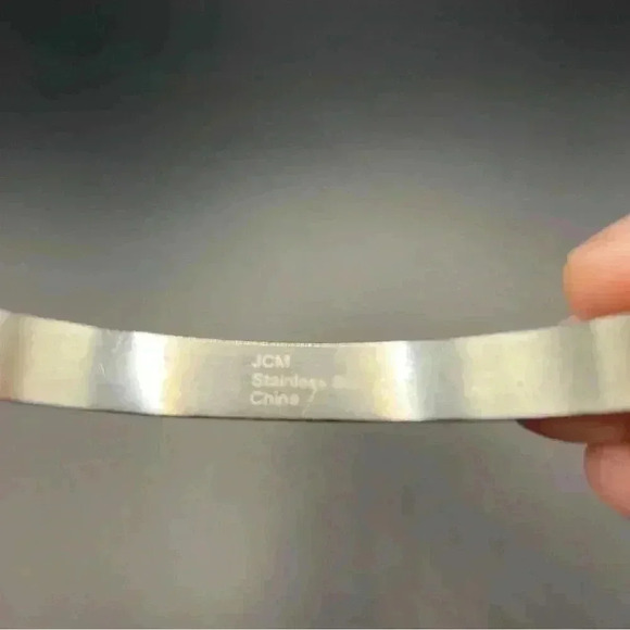 JCM Stainless Steel Multi Color Crystal Bangle Bracelet - Picture 9 of 12